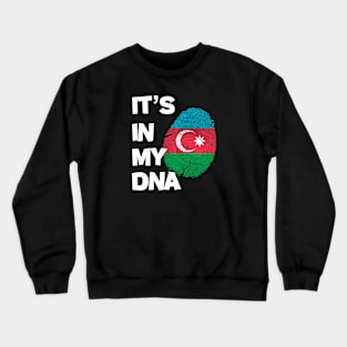 Flag of Azerbaijan  in fingerprint Crewneck Sweatshirt